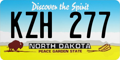 ND license plate KZH277