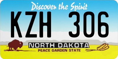 ND license plate KZH306