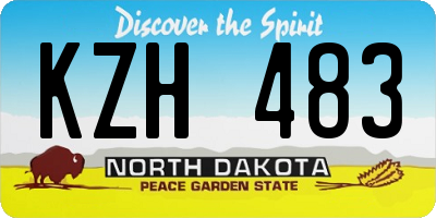 ND license plate KZH483