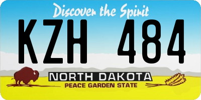 ND license plate KZH484