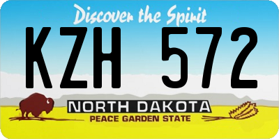 ND license plate KZH572