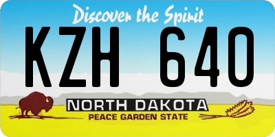 ND license plate KZH640