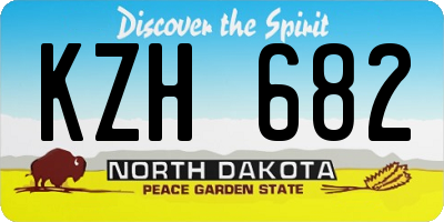 ND license plate KZH682