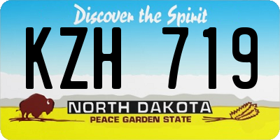 ND license plate KZH719