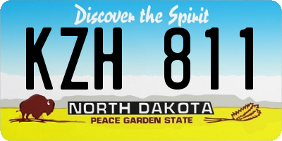 ND license plate KZH811