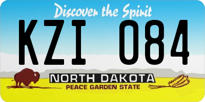 ND license plate KZI084