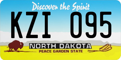 ND license plate KZI095