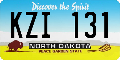 ND license plate KZI131
