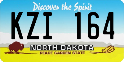 ND license plate KZI164