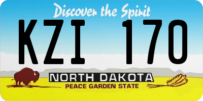 ND license plate KZI170