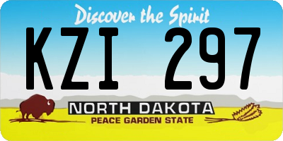 ND license plate KZI297