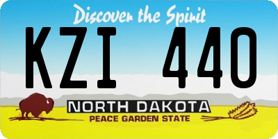 ND license plate KZI440