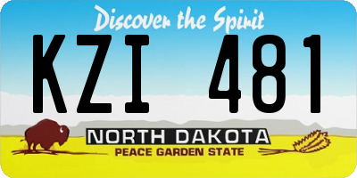 ND license plate KZI481