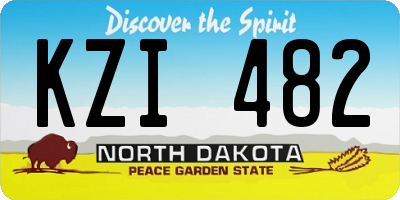 ND license plate KZI482