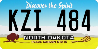 ND license plate KZI484