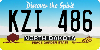 ND license plate KZI486