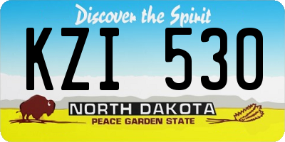 ND license plate KZI530