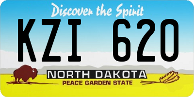 ND license plate KZI620