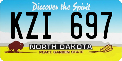 ND license plate KZI697