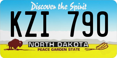 ND license plate KZI790