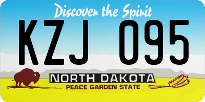 ND license plate KZJ095