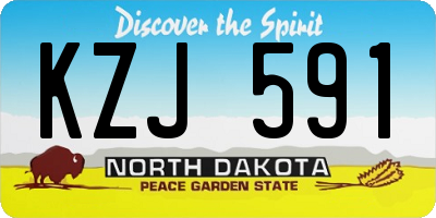 ND license plate KZJ591