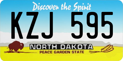 ND license plate KZJ595