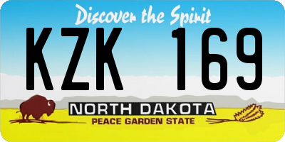ND license plate KZK169