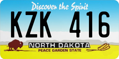 ND license plate KZK416
