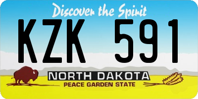 ND license plate KZK591