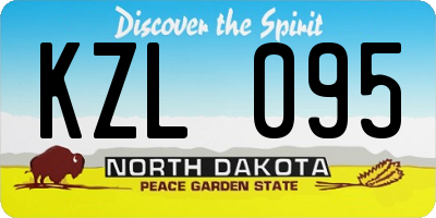 ND license plate KZL095