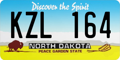 ND license plate KZL164