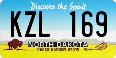 ND license plate KZL169