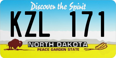 ND license plate KZL171