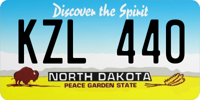 ND license plate KZL440