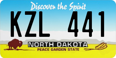 ND license plate KZL441