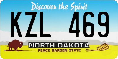 ND license plate KZL469