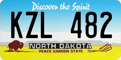 ND license plate KZL482