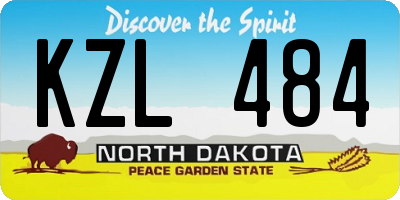 ND license plate KZL484