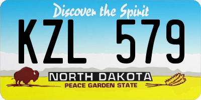 ND license plate KZL579
