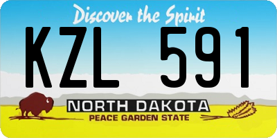 ND license plate KZL591