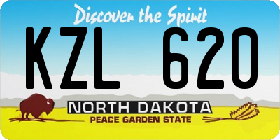 ND license plate KZL620