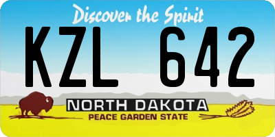ND license plate KZL642