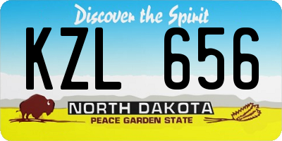ND license plate KZL656