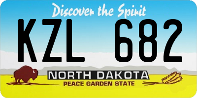 ND license plate KZL682