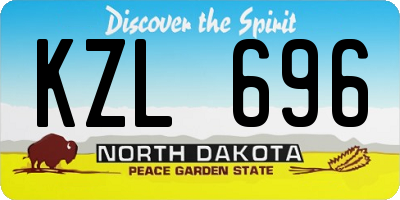 ND license plate KZL696