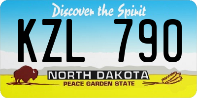ND license plate KZL790