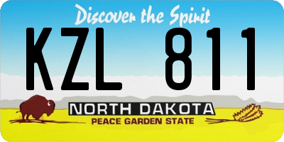 ND license plate KZL811