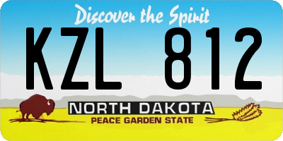 ND license plate KZL812
