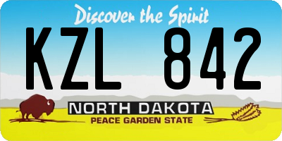ND license plate KZL842